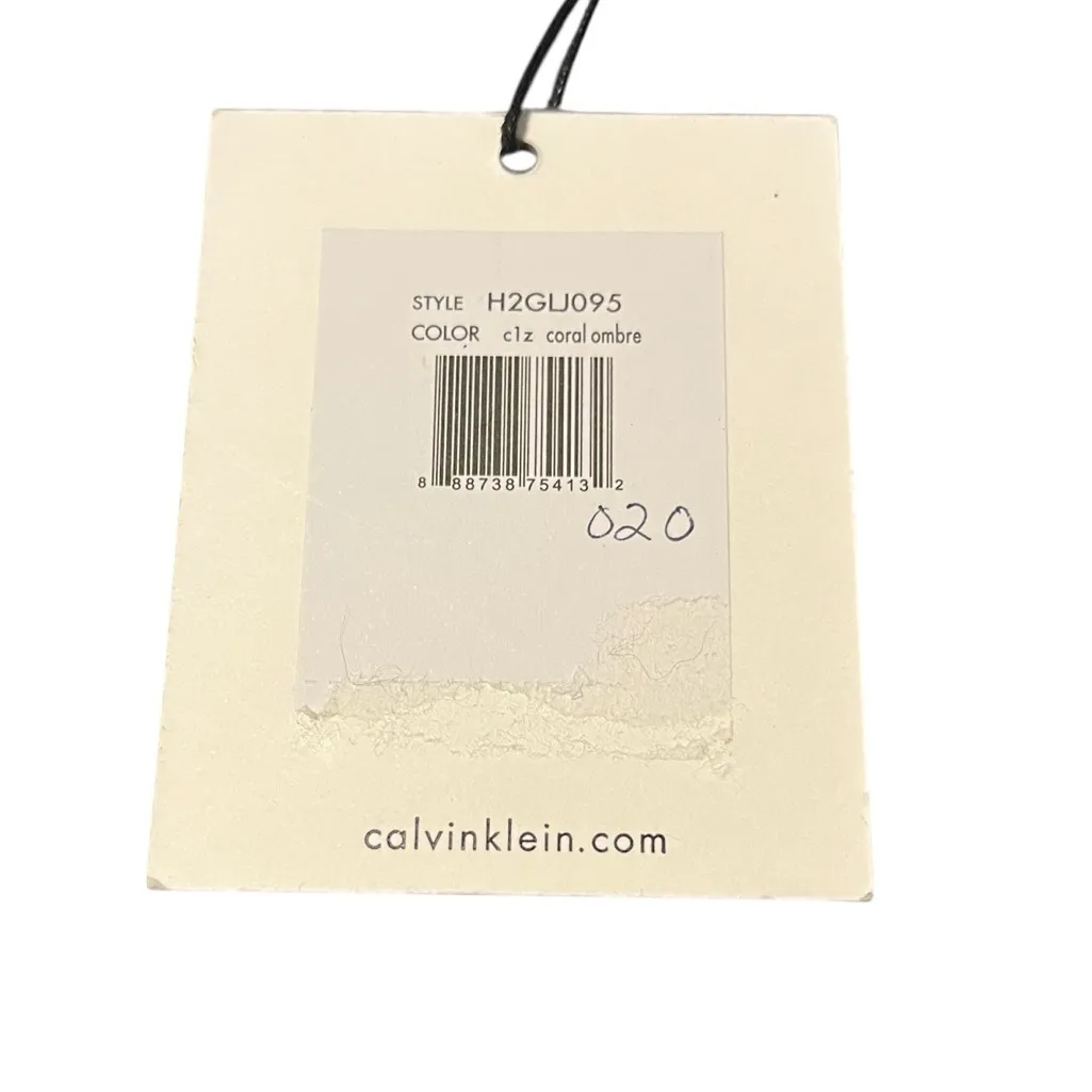 Calvin Klein Coral Ombre Wristlet With Zip Top and Interior Slip Pocket. - Image 4