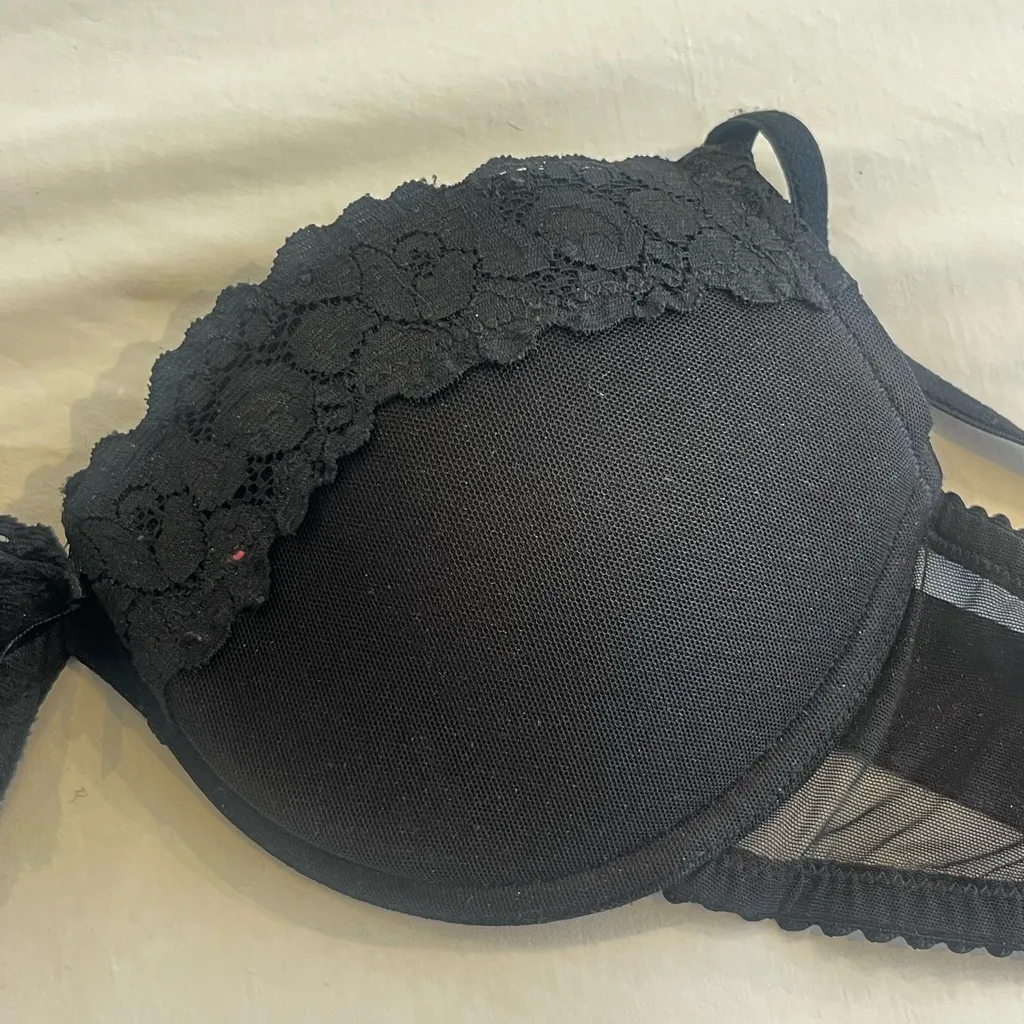 H&M Black Lace Trim Bra - Image 3