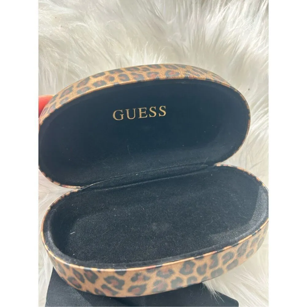 GUESS Hard Shell Clamshell Case Eyeglass Glasses Leopard Cheetah Animal Print - Image 2