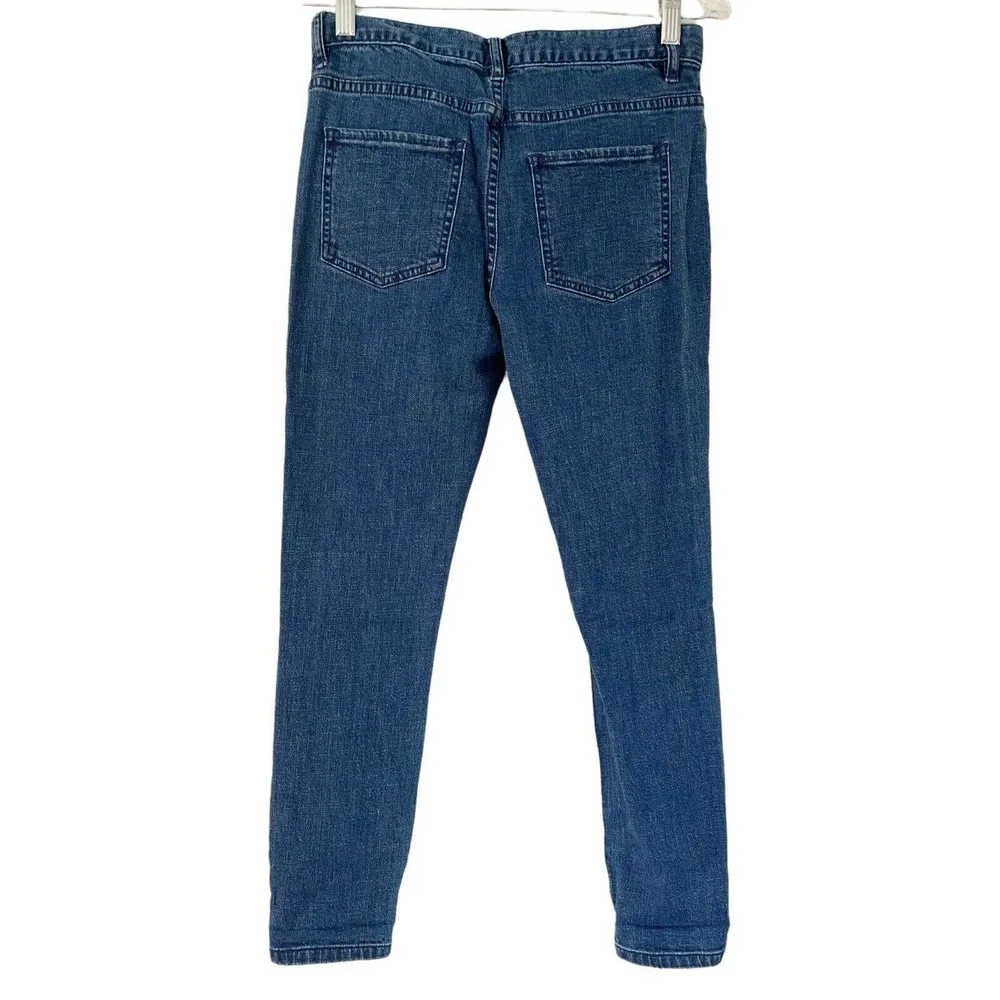 Magaschoni Butterfly Beaded Skinny Leg Stretch Denim Jeans Womens Size 4 - Image 3