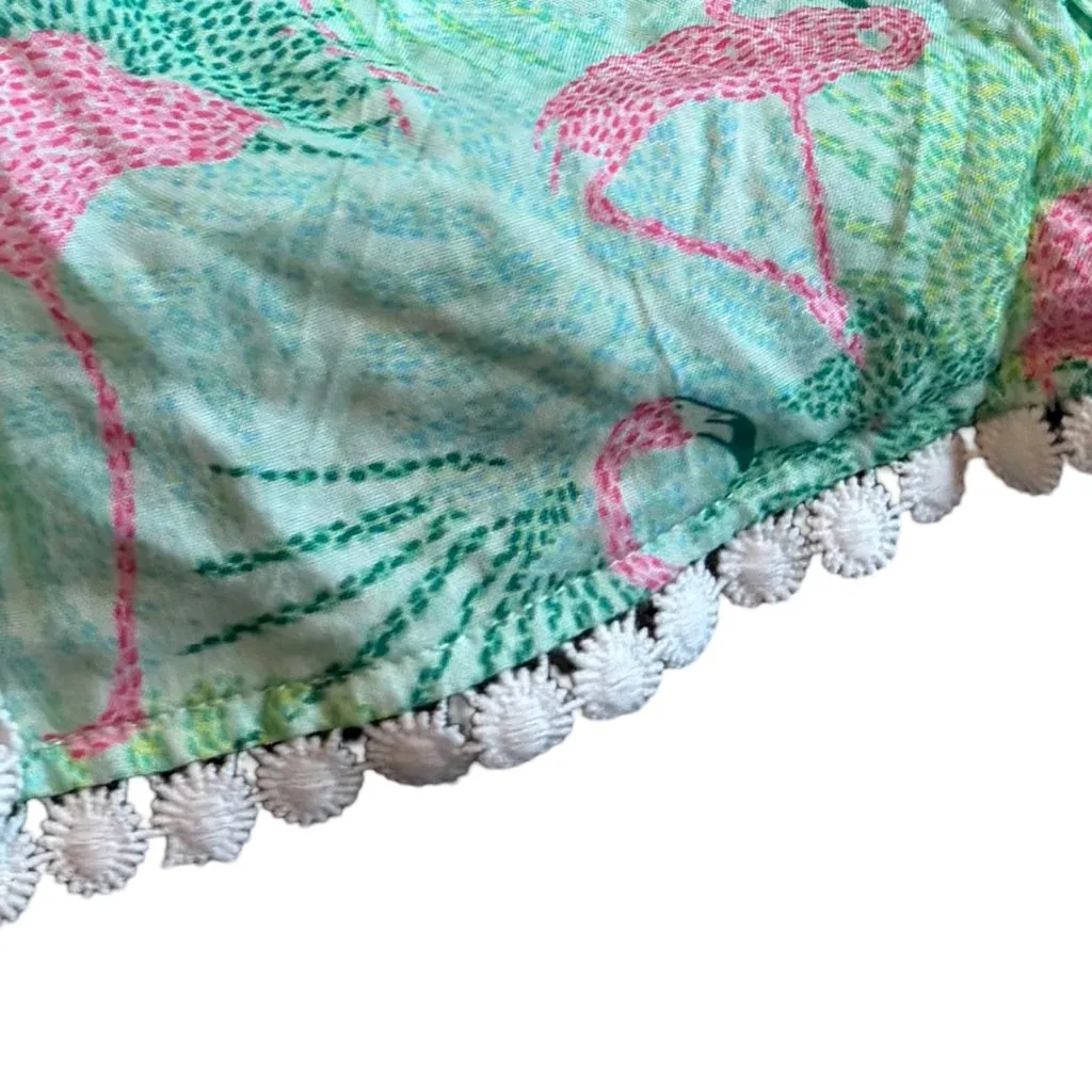 Kenny Flowers The Sunshine State Vacation Maxi Dress Flamingo Beach Size Large Green - Image 4