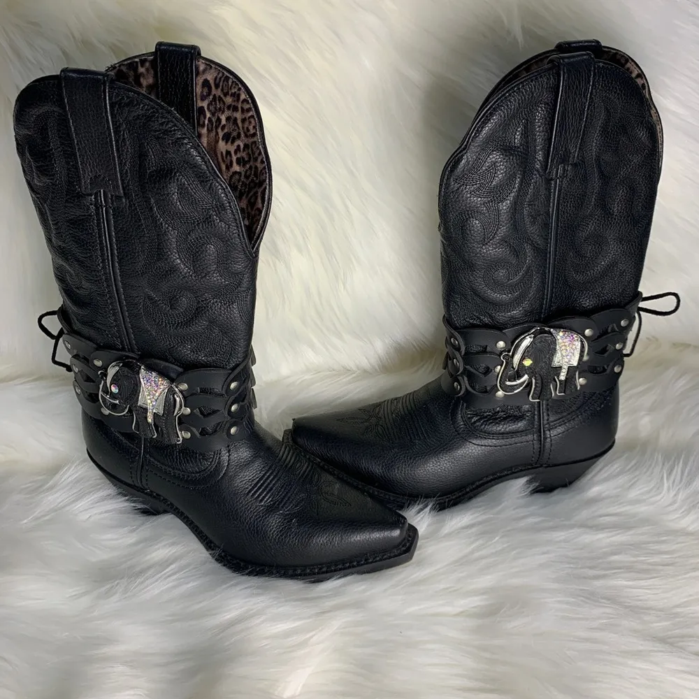Handmade Removable Women’s Boot Band/Cuffs Black - Image 5