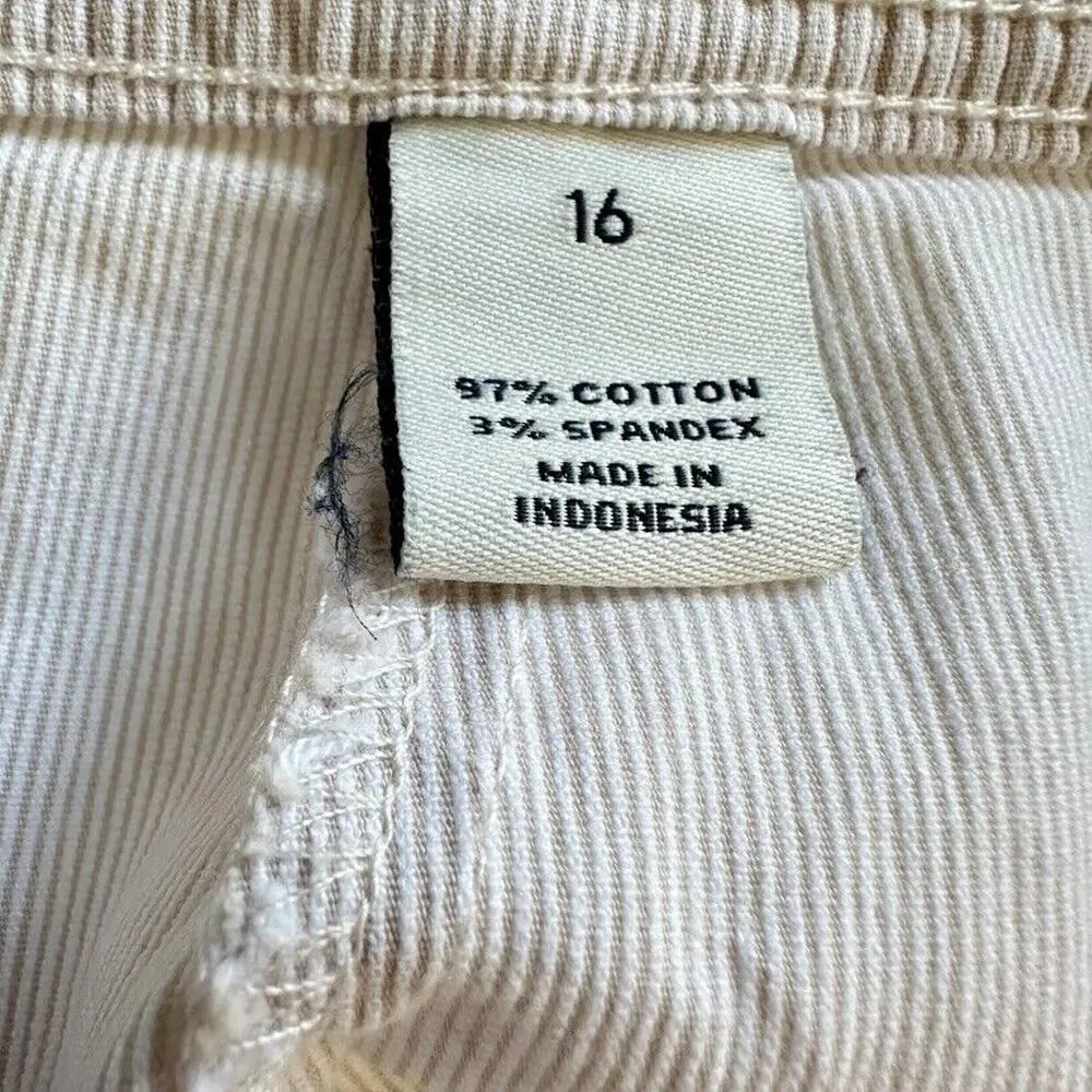 Charter Club Pant Shops Womens Pants Size 16 Cream Classic Fit Mid Rise Button - Image 6