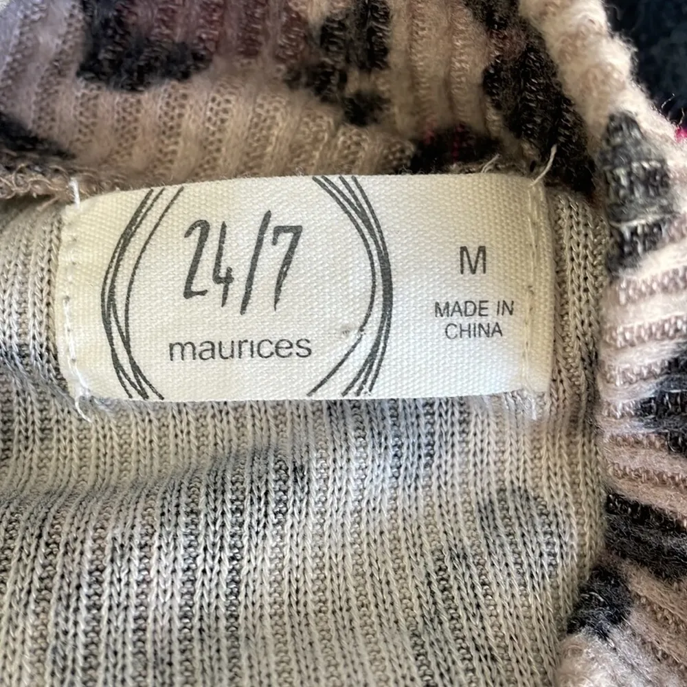 Maurices Leopard Blouson Sleeve Mock Neck Tee - Image 4