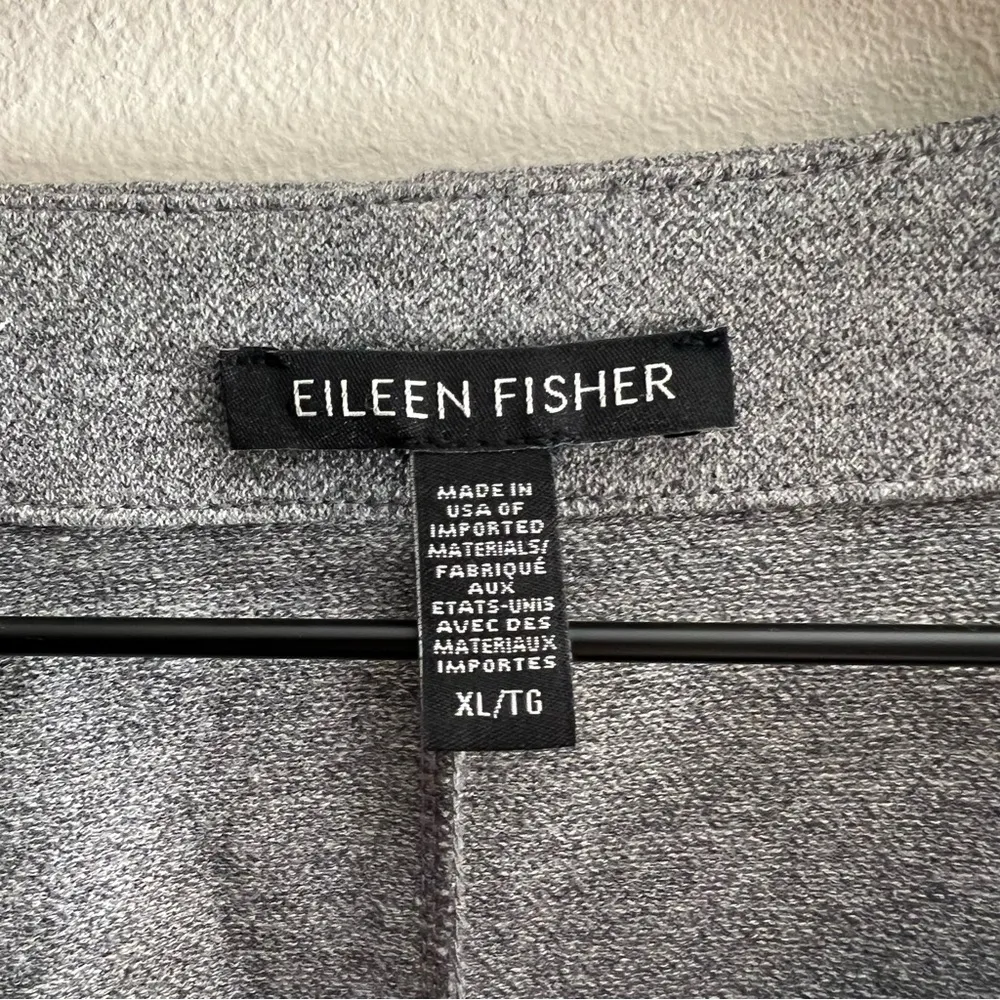 Eileen Fisher grey full Zip Up Cardigan Jacket Organic cotton XL - Image 3
