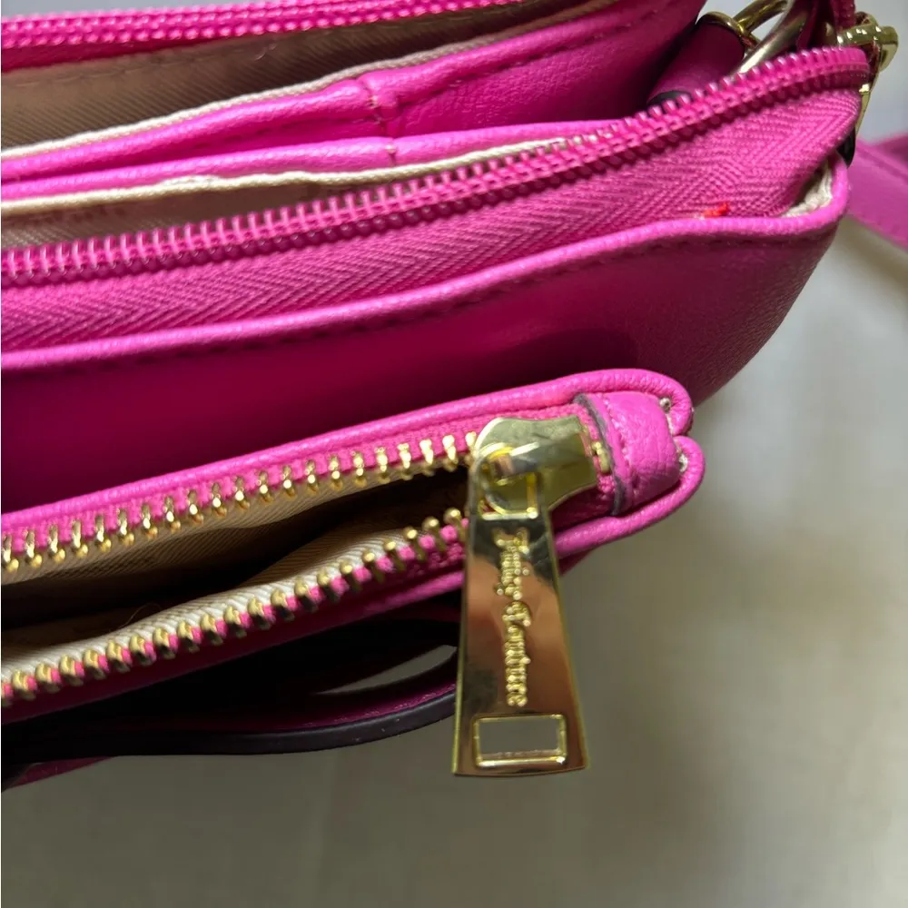 Juicy Couture Los Angeles Pink Crossbody Purse Chain Strap 6.5x10 - Image 9