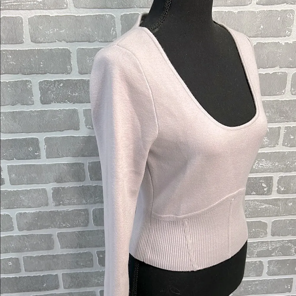 NWT Abercrombie & Fitch Ribbed Slim Corset Sweater Women’s Size Medium - Image 6