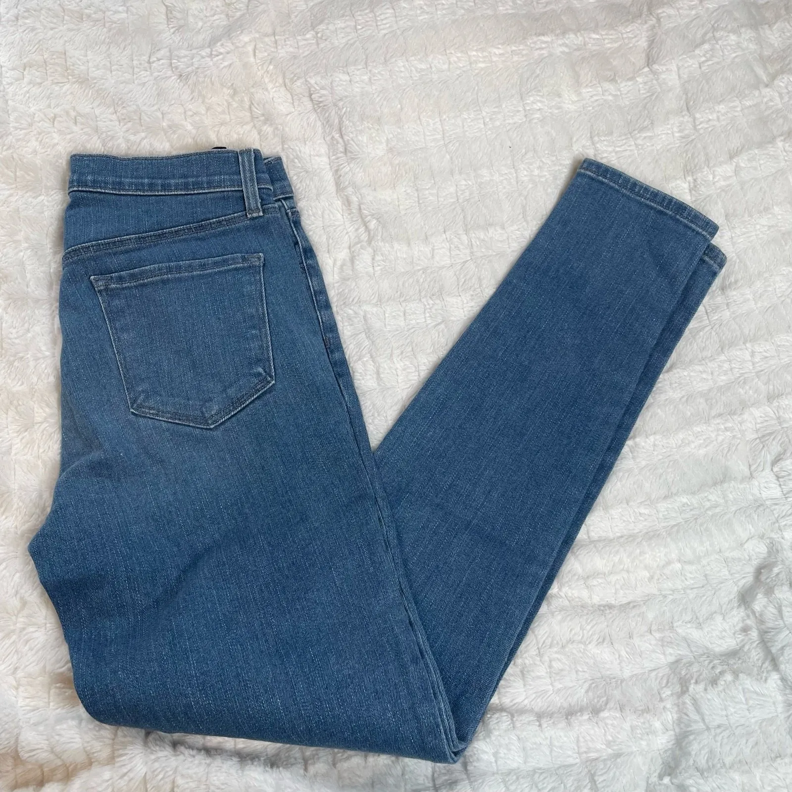 J Brand Maria Heart Mid Rise Skinny‎ Jeans Women's Size 27 Blue Wash Denim - Image 2