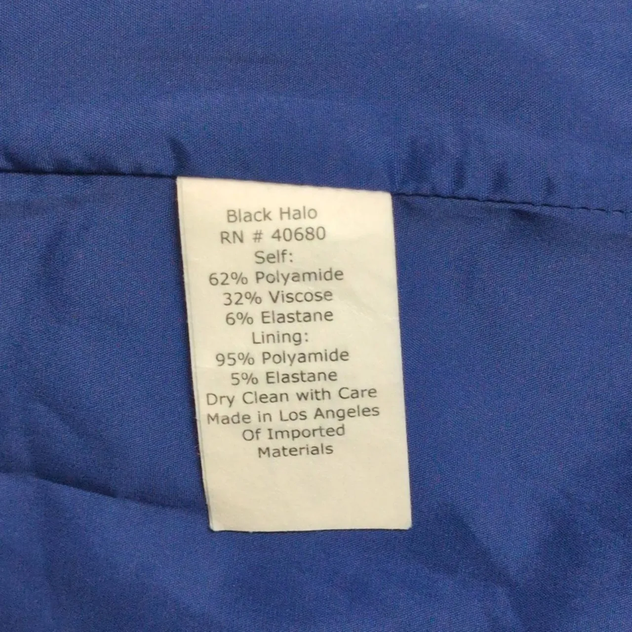 BLACK HALO Classic Jackie O Sheath Dress Cobalt Blue Cowl Neck Sleeveless 6 - Image 8