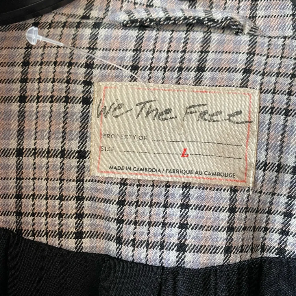 Free People  Cali Plaid Blazer L‎ - Image 6