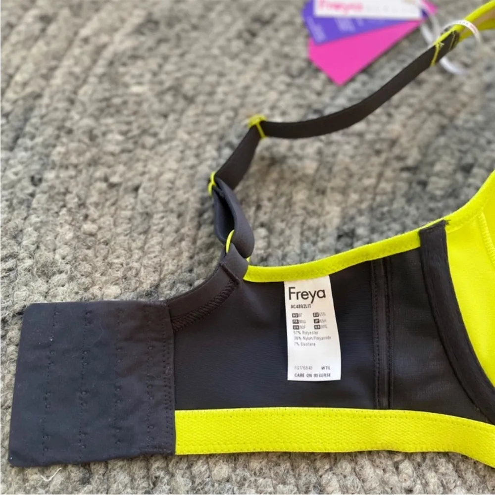 NWT Freya Lime Green & Grey Sonic UW Molded Activewear Sports Bra Sz 30 - Image 7
