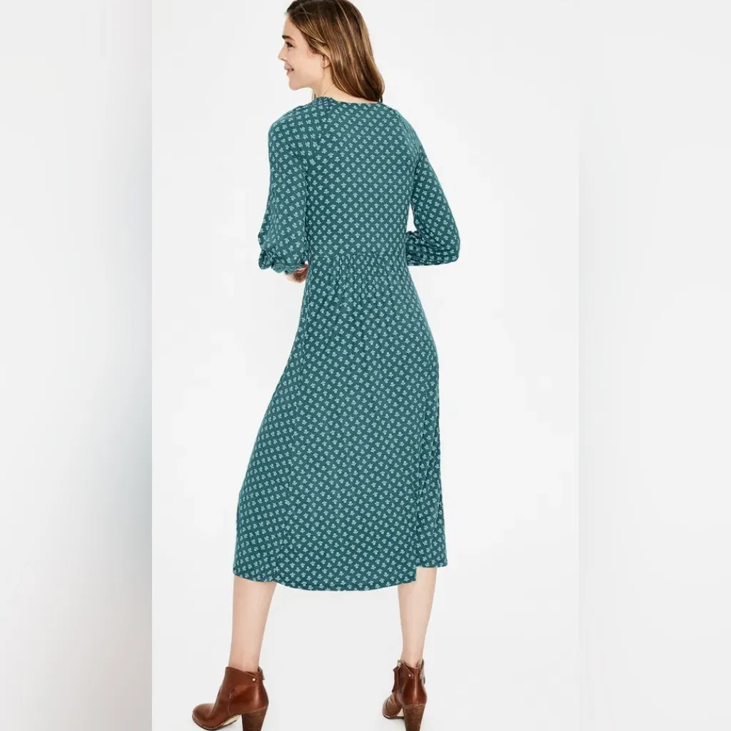 NEW BODEN Eliza Jersey Midi Dress 18T Green Size 18 - Image 4