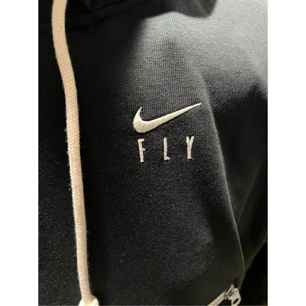 Nike Women's Dri-FIT Swoosh Fly Issue Pullover Basketball Hoodie in black XSmall - Image 3