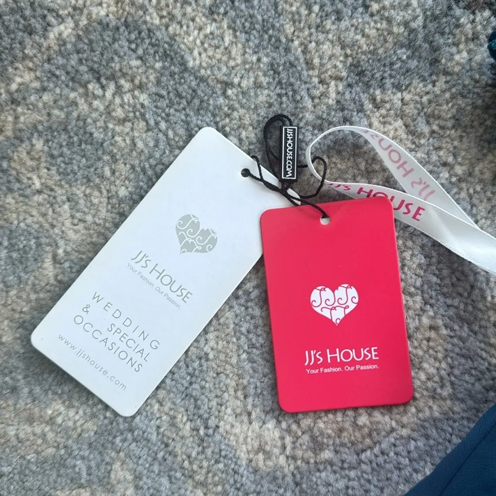 JJ’s House Empire Sequins Chiffon Dress Ink Blue 14 - Image 7