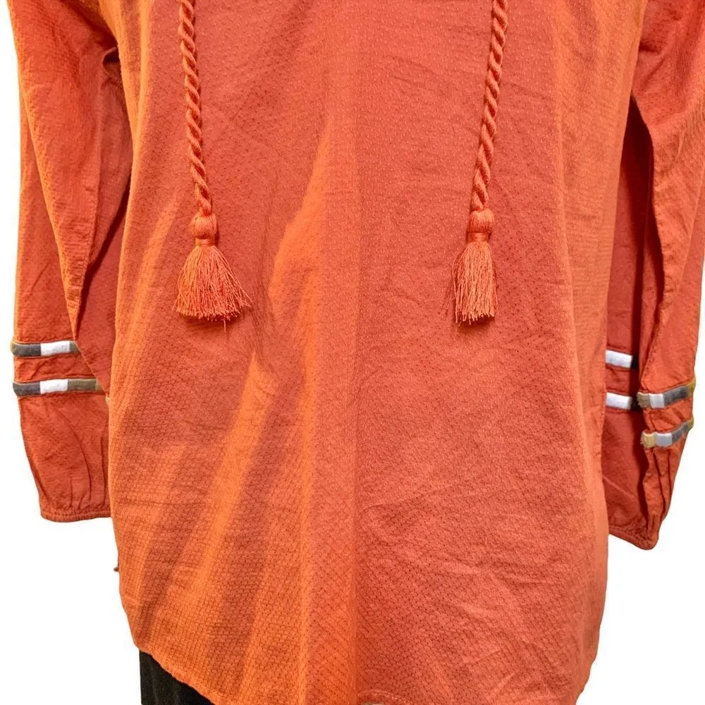 Women’s 𝅺Prana orange embroidered Atlantis top - Image 4
