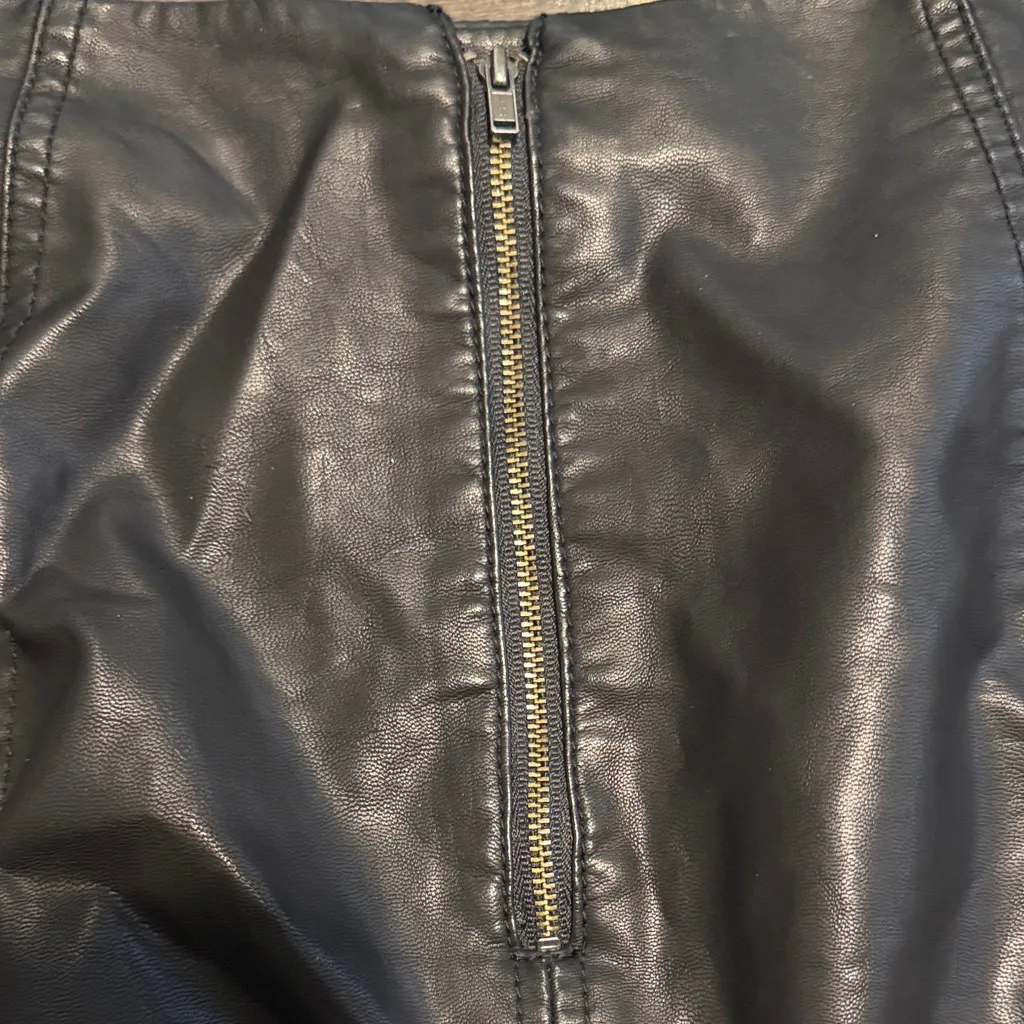 Free people Shiny Black Mini Skirt - Image 5