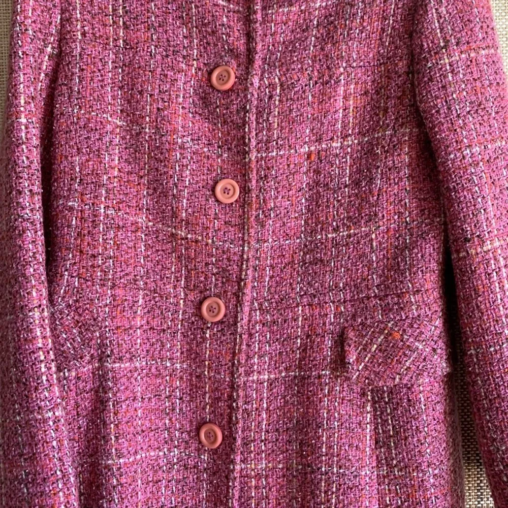 Steve by Searle Trench Coat Wool Woven in Italy Pink Size 10 Women’s Clothing - Image 5