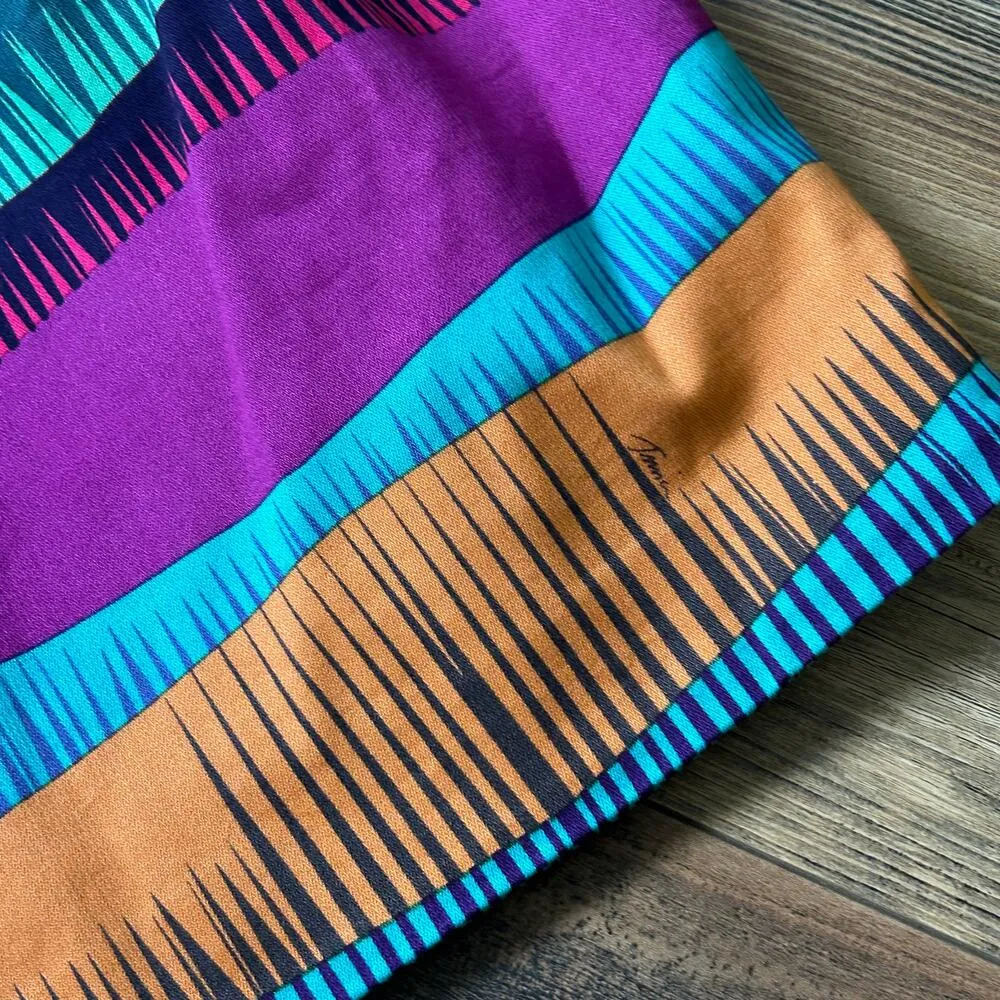 Trina Turk Sleeveless Blouse Colorful Geometric Tank Top Zip Up Round Neck 8 - Image 9