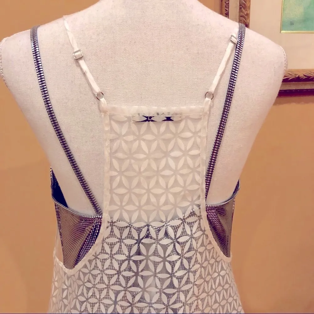 🆕 Sheer Balloon Maxi/Midi Dress💥 White Size M - Image 14