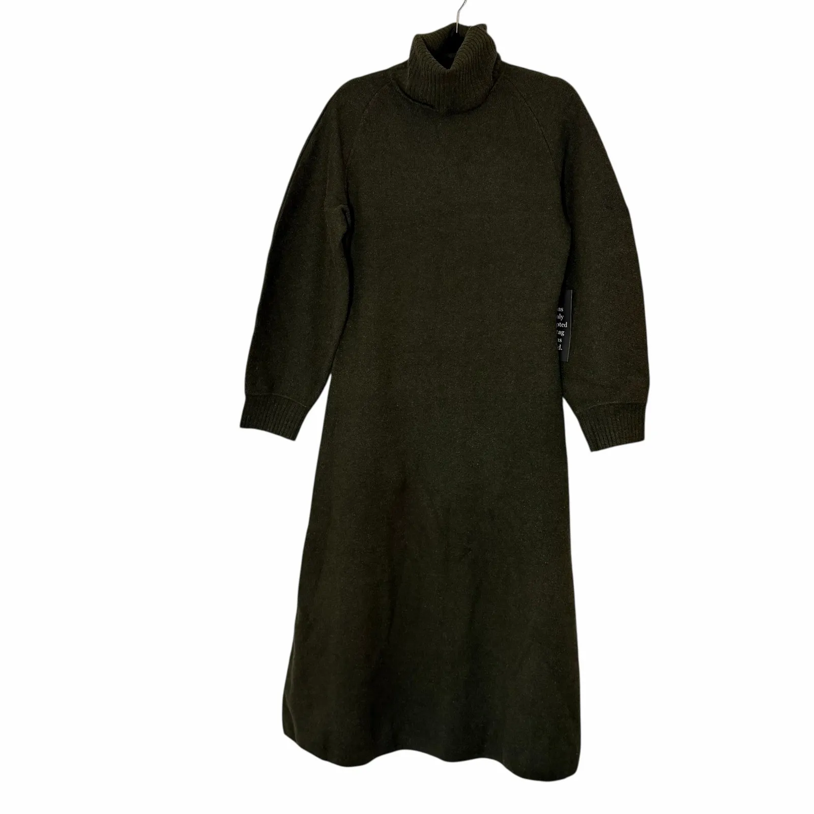 Tuckernuck Torie Maxi Turtleneck Sweater Dress in moss green - Image 3