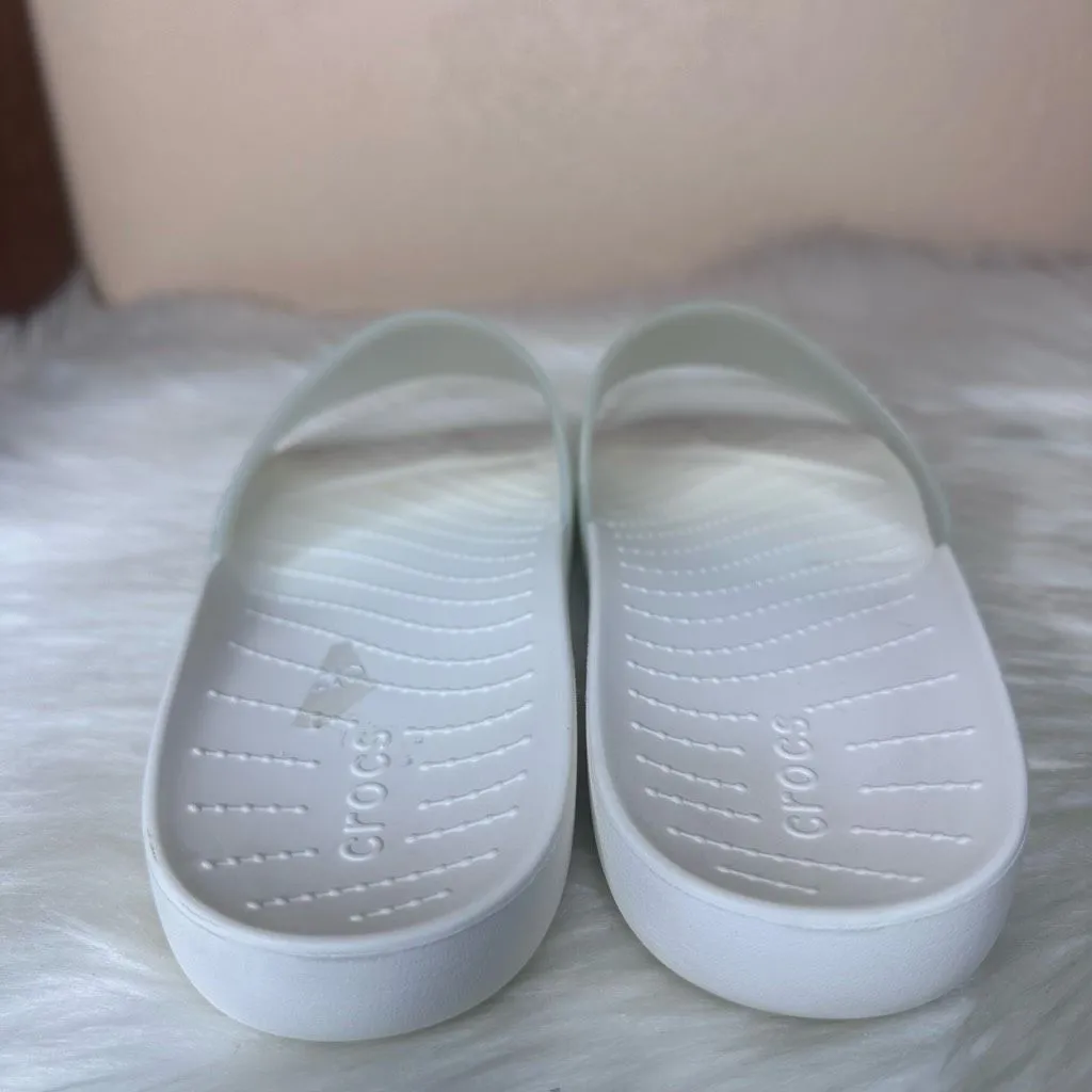 Crocs Splash Glossy Slide White Sandals Size 9 - Image 5