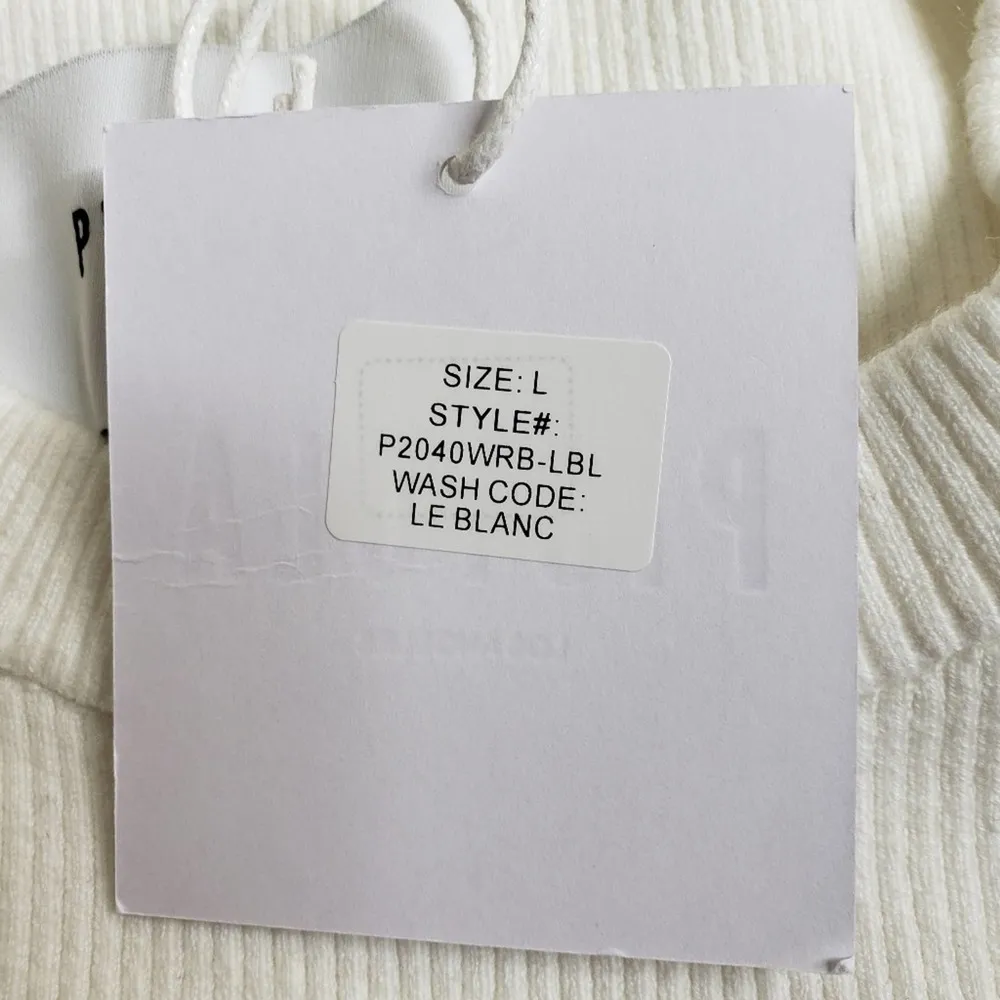 Pistola Womens L Nella Cashmere Blend Cutout Tank in White NEW - Image 9