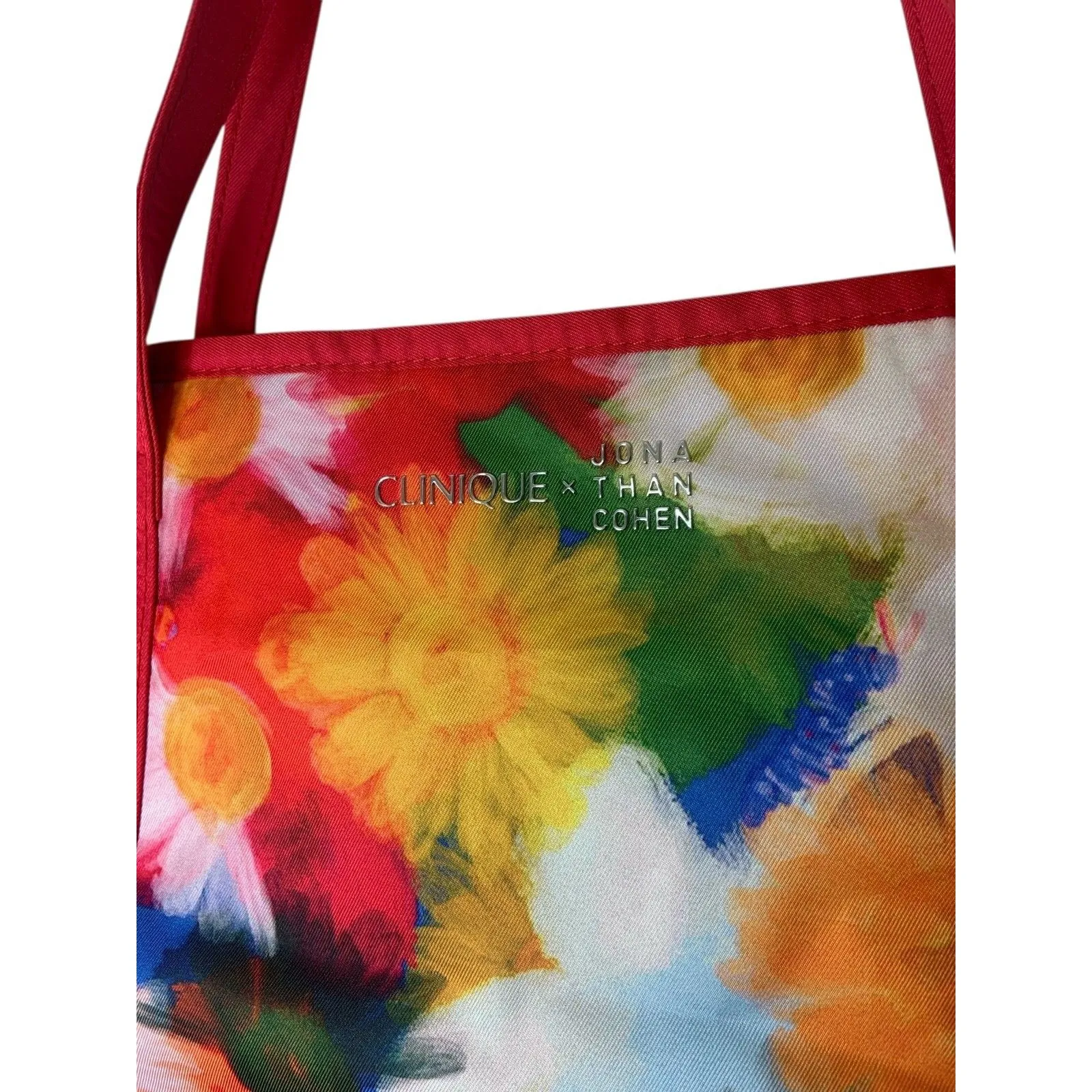 NWT Clinique x Jonathan Cohen Flower Shopping Shoulder Travel Tote - Image 2