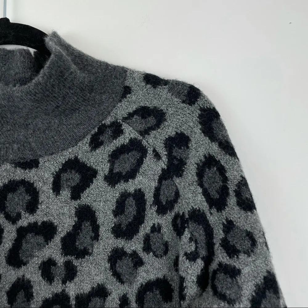 Cynthia Rowley Leopard Print Sweater Wool Blend - Image 8