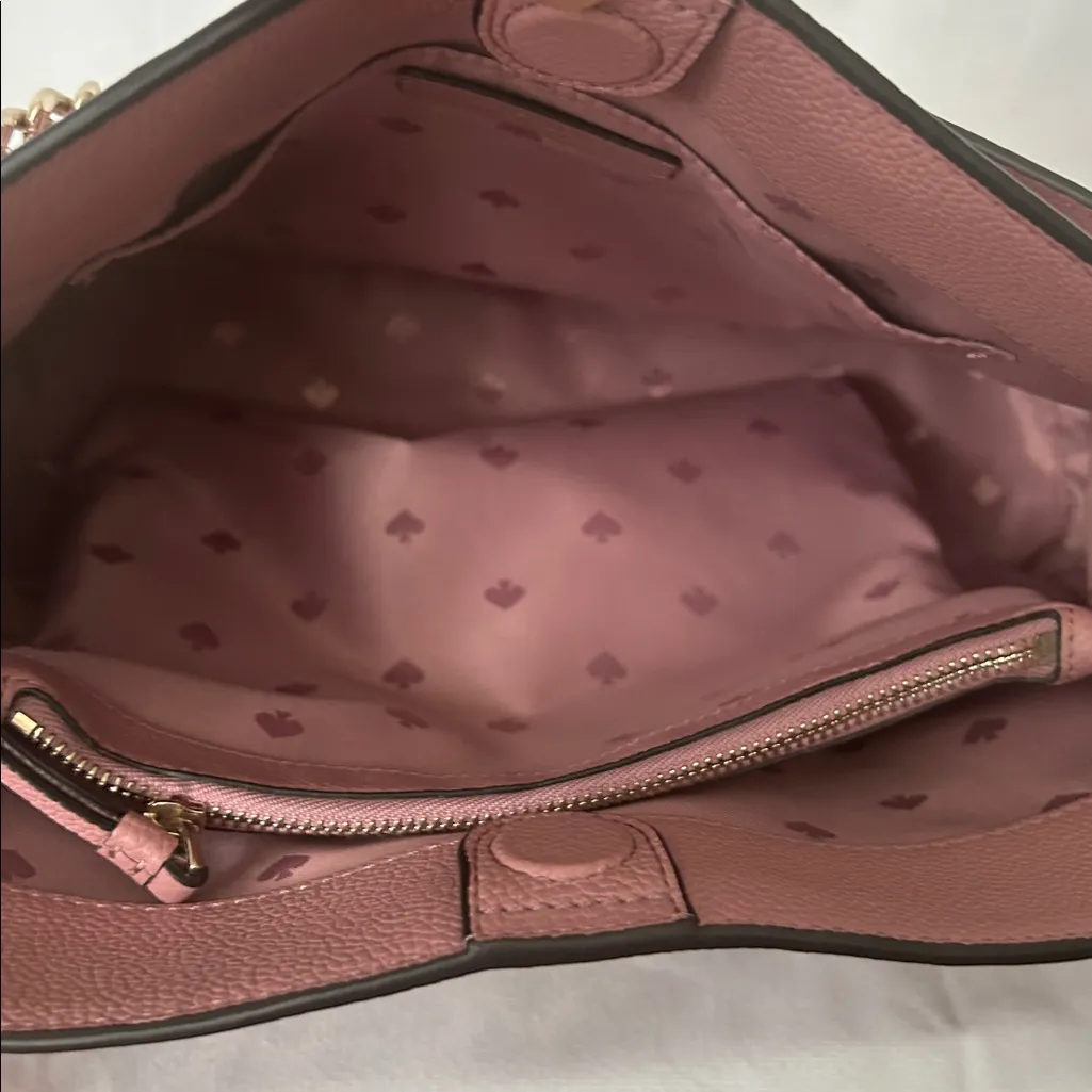 Kate Spade NY Briar Lane Gala Pink/Cream Floral Leather Shoulder Bag Purse 🌸🌸 - Image 9