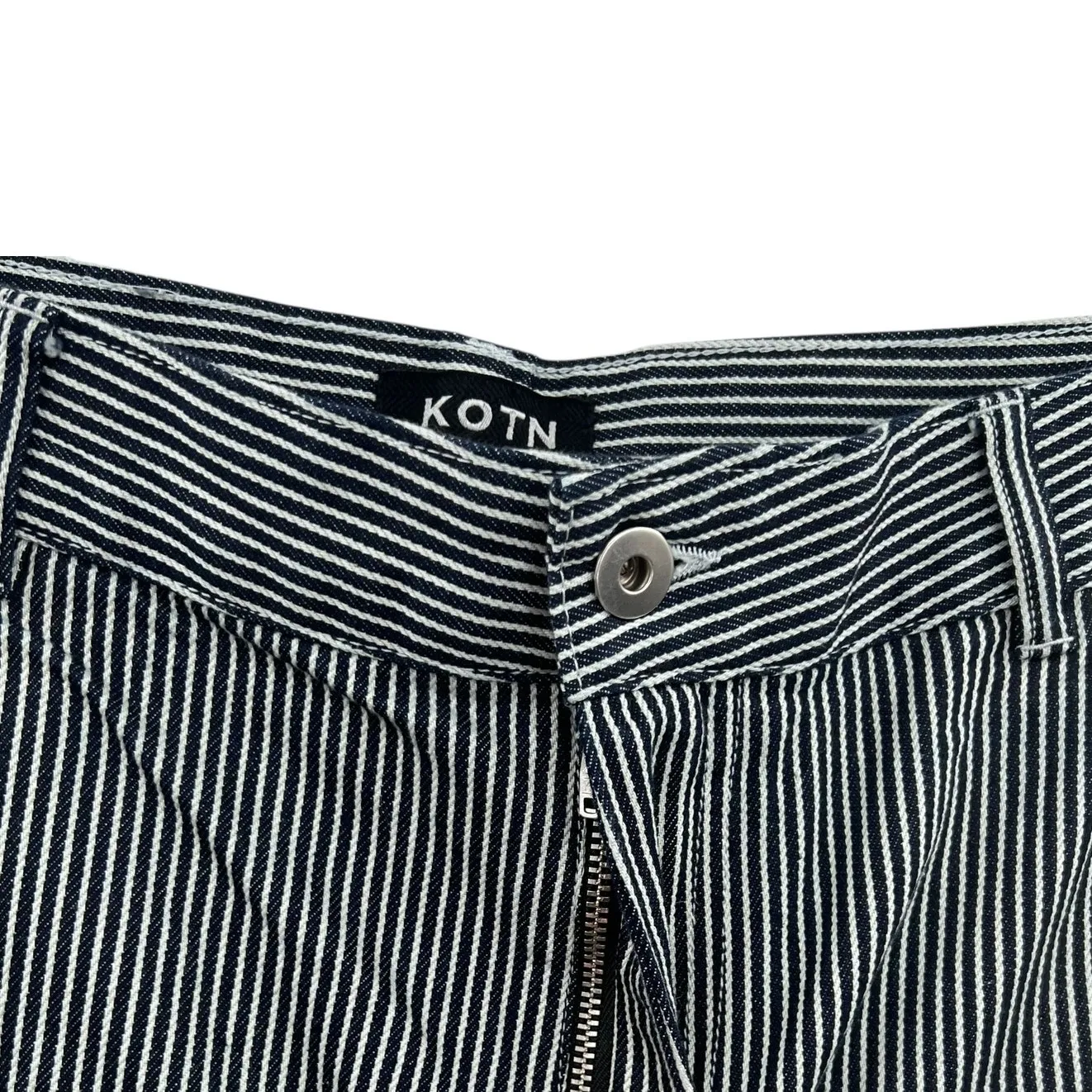 Kotn Railroad Stripe Work Pant Utility Metro Jean Blue White Unisex Size 29 - Image 3