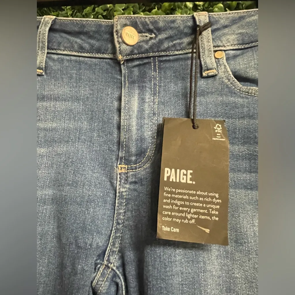 Paige - Verdugo Crop Stretch Jeans - Blue - NWT - Size 28 | Dark Wash - Image 5