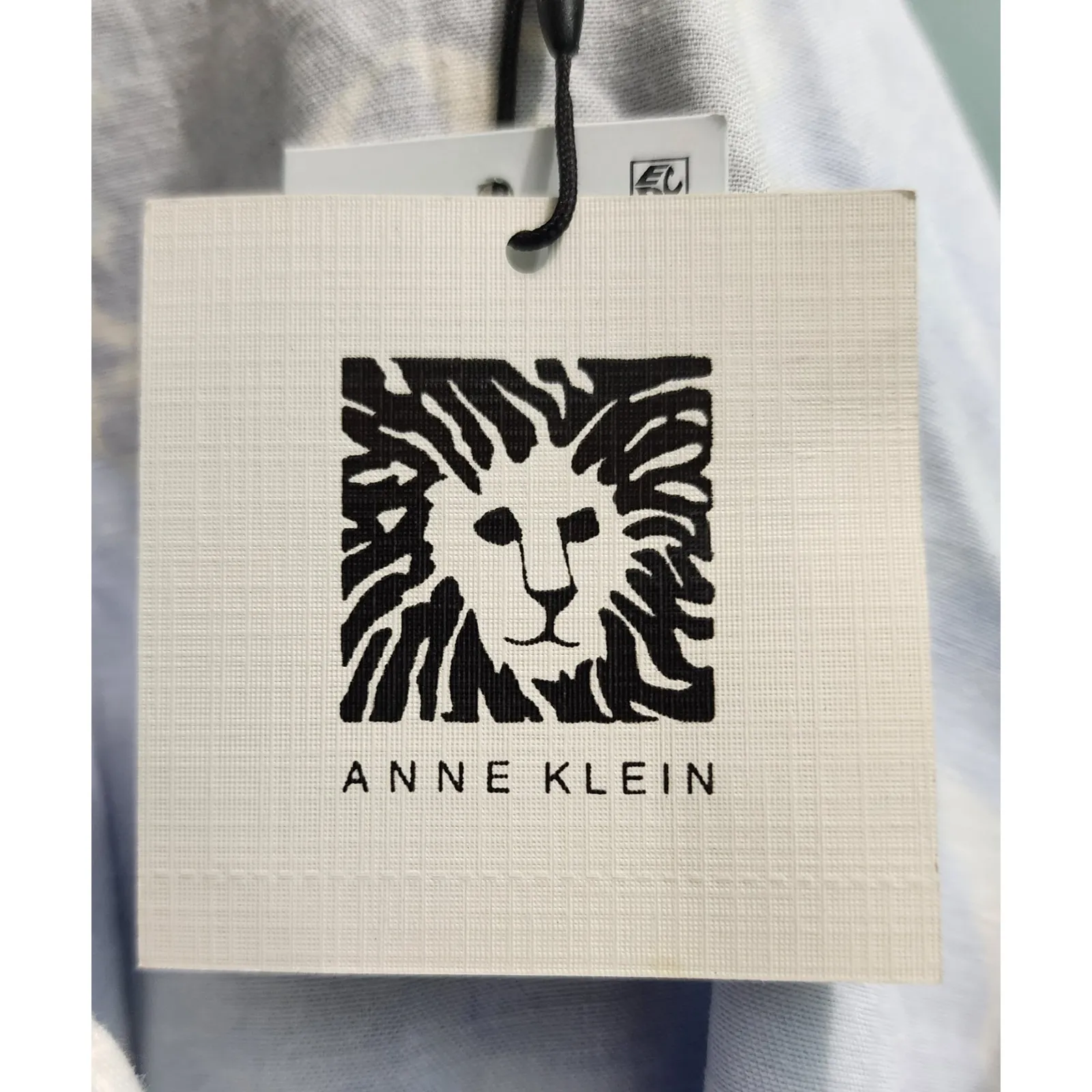 Anne Klein Women's Blue Floral Print V-Neck‎ Short Sleeve Blouse Top - Image 5