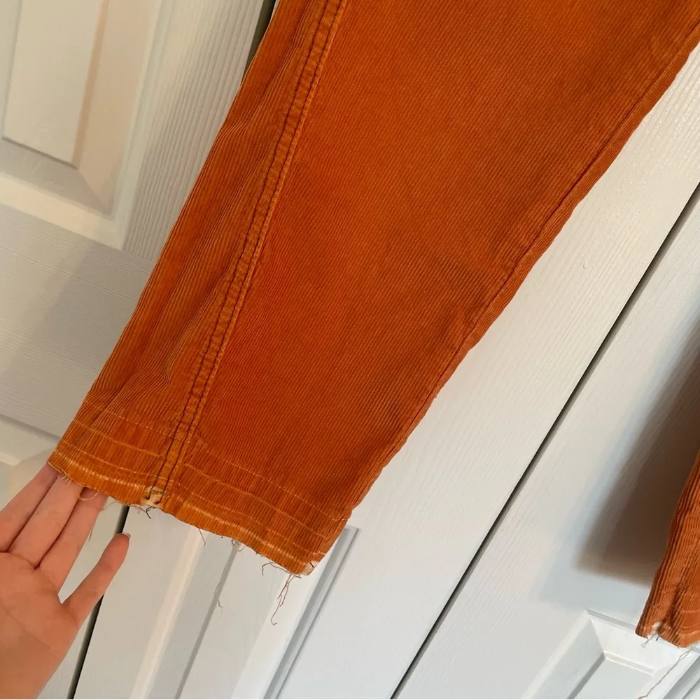 We the Free Orange Corduroy Straight Leg Pants Cargo Sz 30 - Image 9