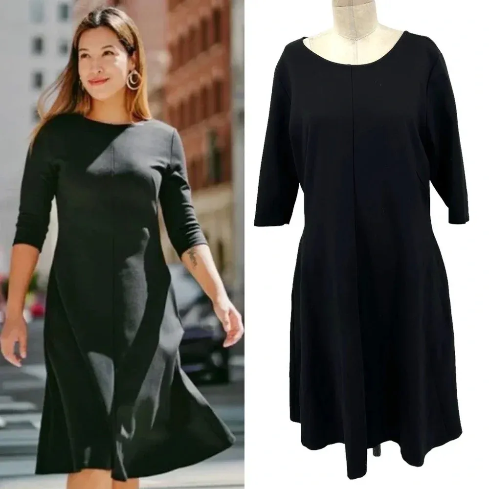 Betabrand Ready Set Go Dress in Black Size 2XL‎ - Image 2