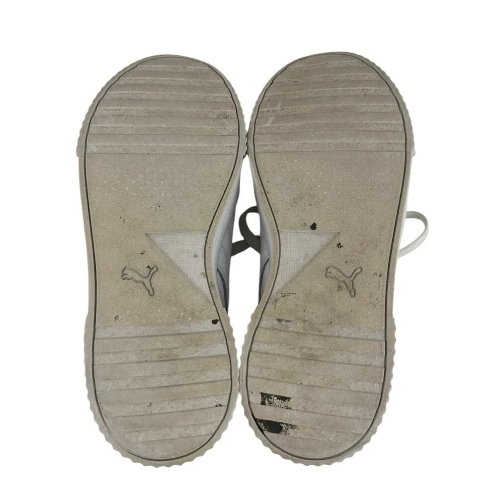 Puma Carina Women's White Leather Low Top Lace Up Athletic Sneakers Shoes Size 7 - Image 4