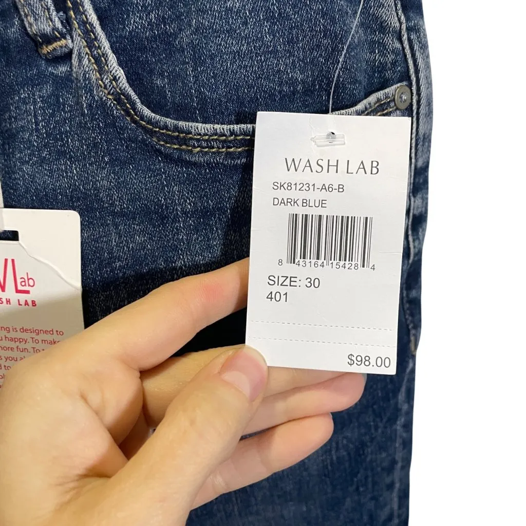 Wash Lab Womens Rose Low Rise Skinny Jeans Size 30 Dark Blue - Image 4