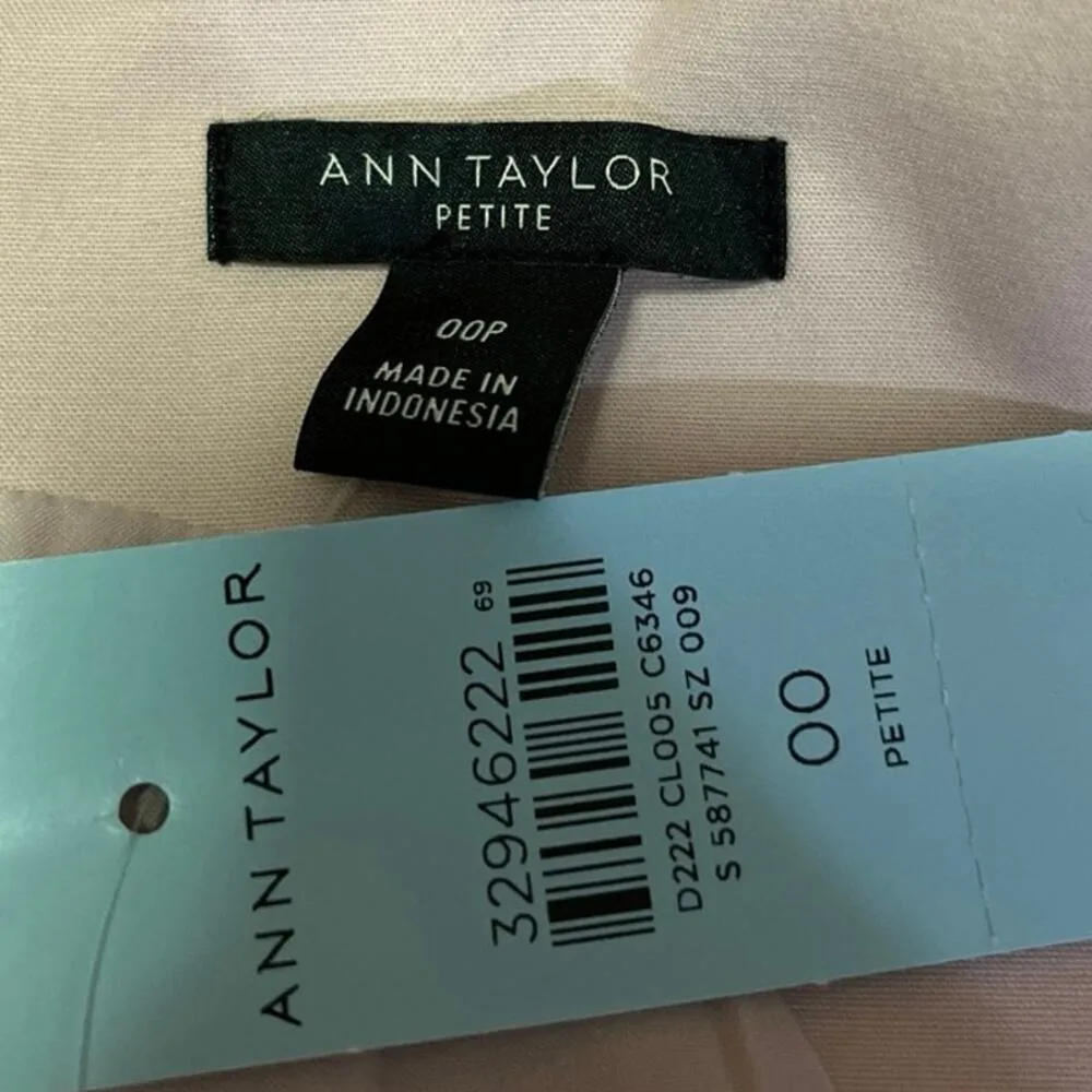 NEW Ann Taylor Pink Sleeveless Slit Career Office Business Sheath Mini Dress 0 - Image 6