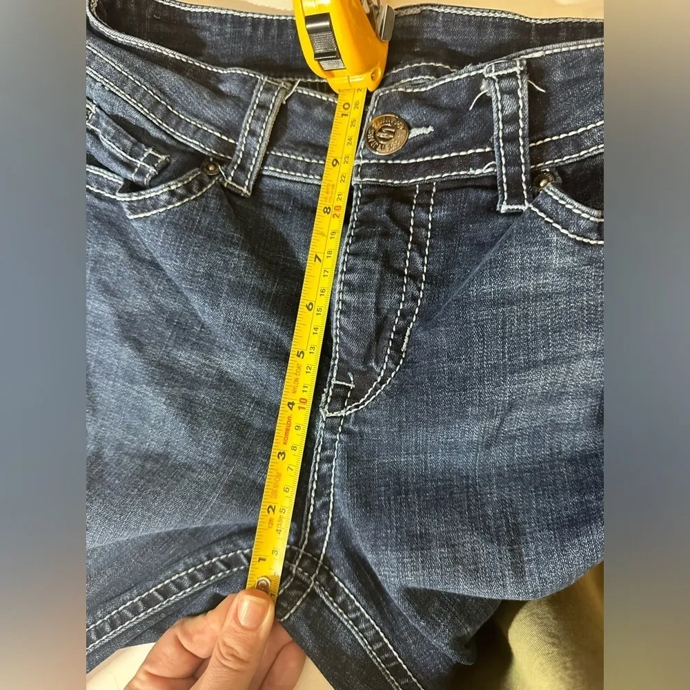 Seven For All Mankind Jeans Womens 8 Dark Wash Straight Leg Y2K High Rise - Image 9