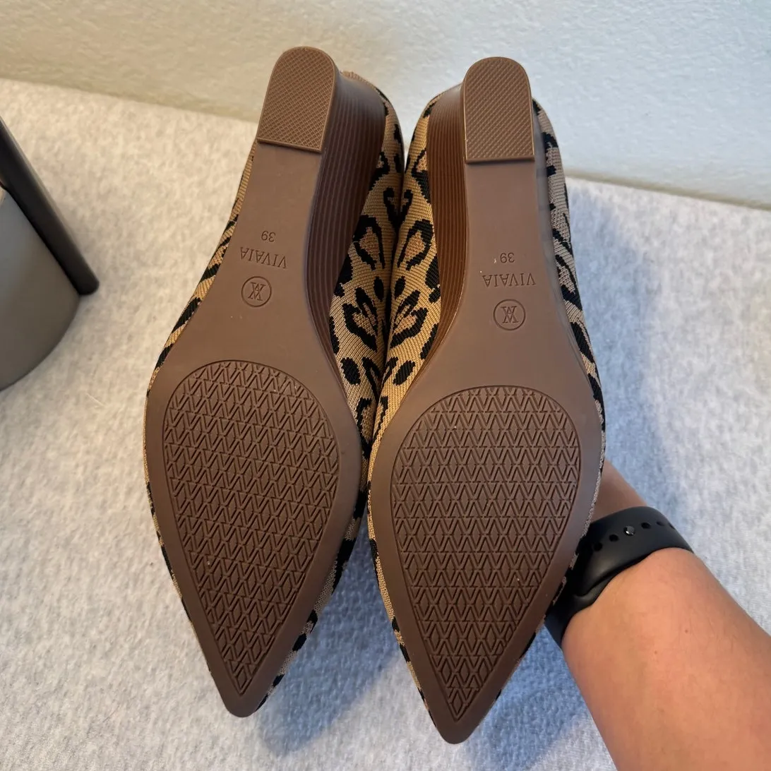 NWOT Vivaia Pointed-Toe Wedge (Aria Wedge Pro) in Dark Leopard Size 8 - Image 4