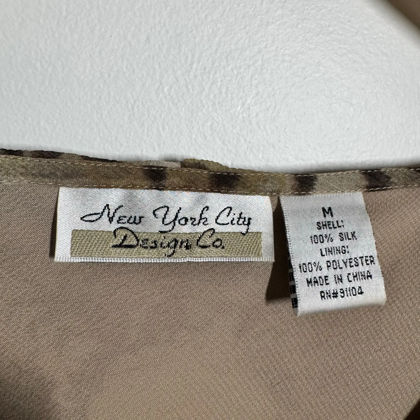 Vintage 90s Y2K Silk Babydoll Top Women M Brown Zebra Floral Bratz Going Out Size M - Image 4