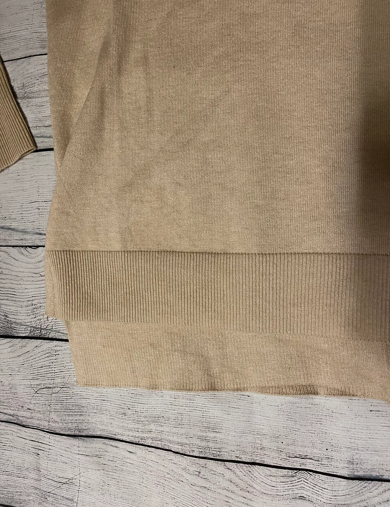 Long Sleeve Knit Shirt Tan - Image 7