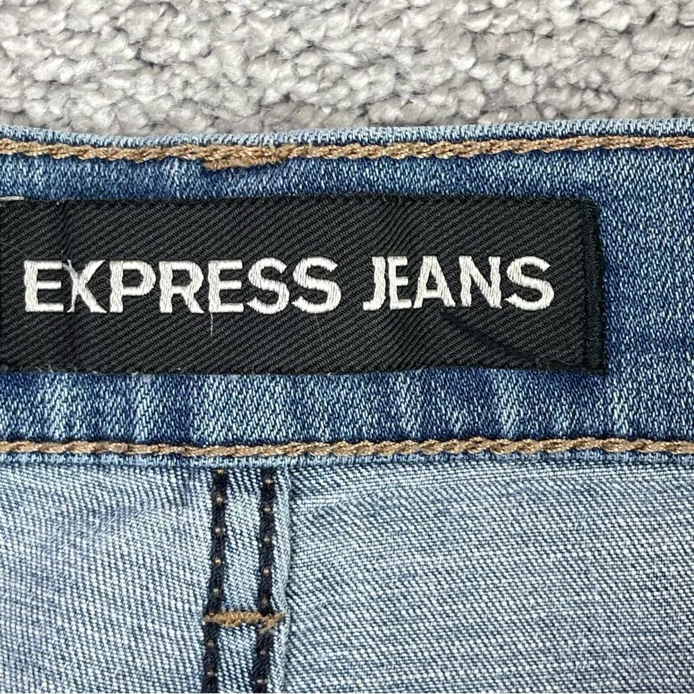 Express Jeans Women’s 2 Blue Ankle Legging High Rise Performance Denim - Image 5