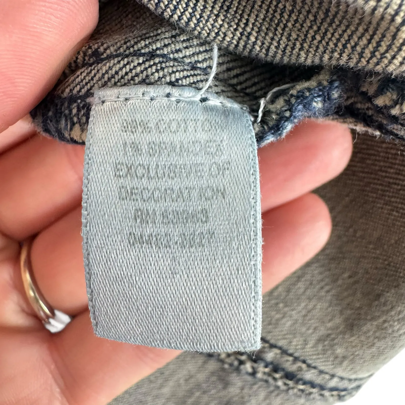 CJ Banks Stretch Cotton Embroidered 3/4 Sleeve Snap Up Jean Jacket Size X 14W Blue - Image 7