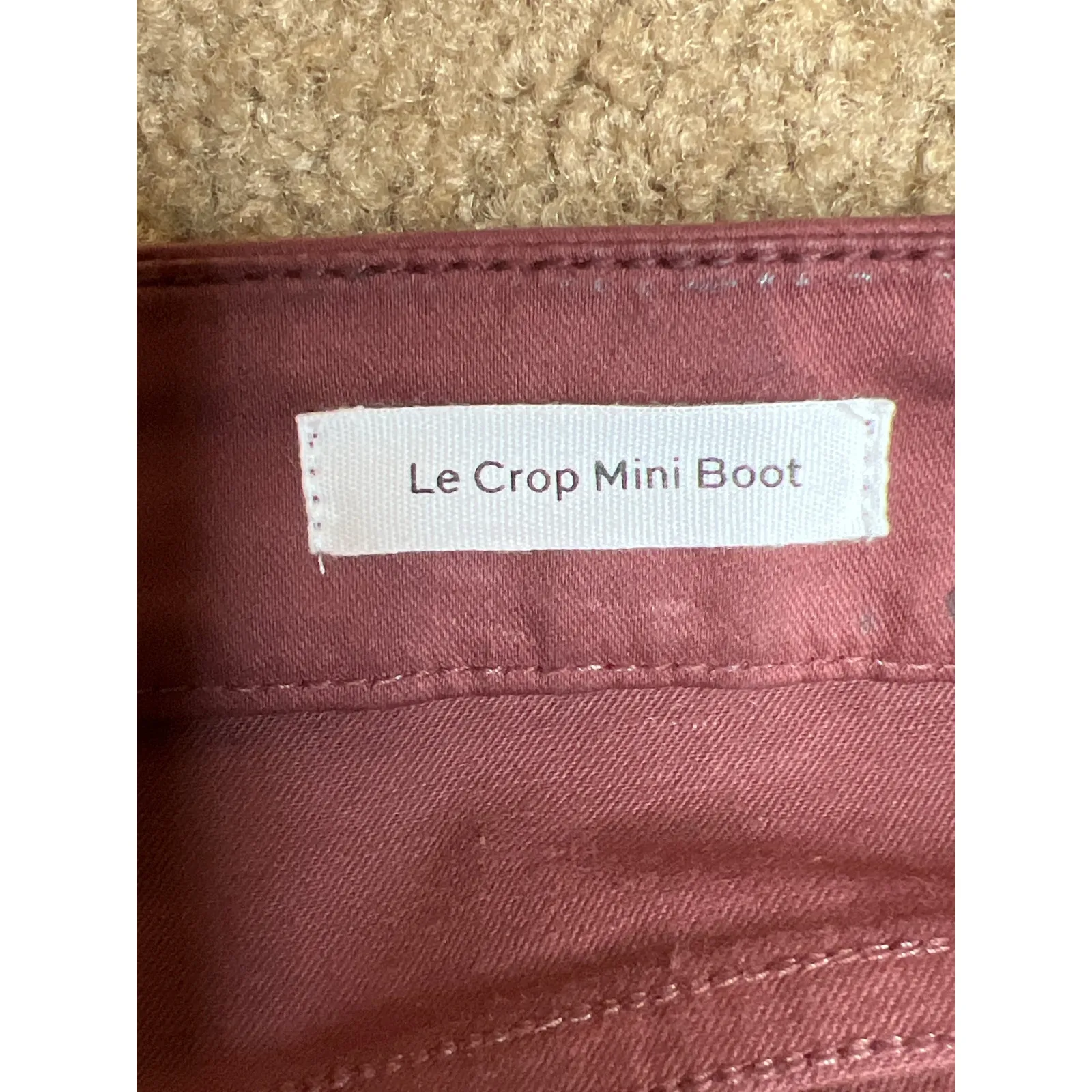 Frame size 34 pants Le Crop Mini Boot zip-fly brown office cocktails dressy - Image 8