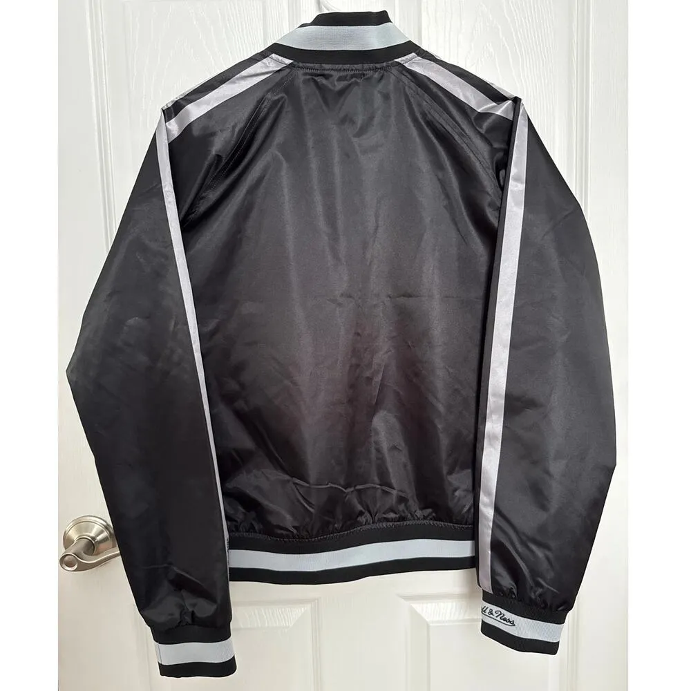 NWT NFL Mitchell & Ness Throwback Dallas cowboys satin varsity jacket black M - Image 6