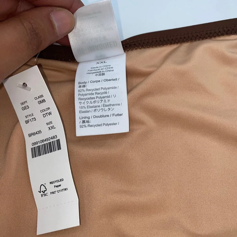 New J. Crew Brown O-Ring Cheeky String Side Tie Bikini Swim Suit Bottom Size XXL - Image 7