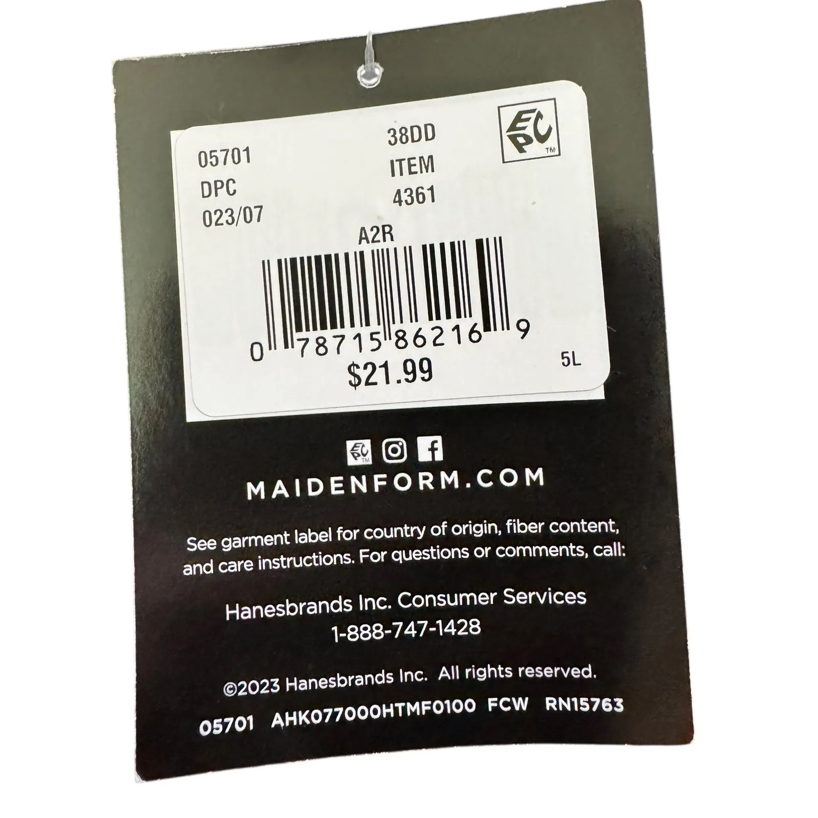 Maidenform Basically Sexy T-Shirt Bra White‎ 38DD Underwire Full Coverage - Image 3