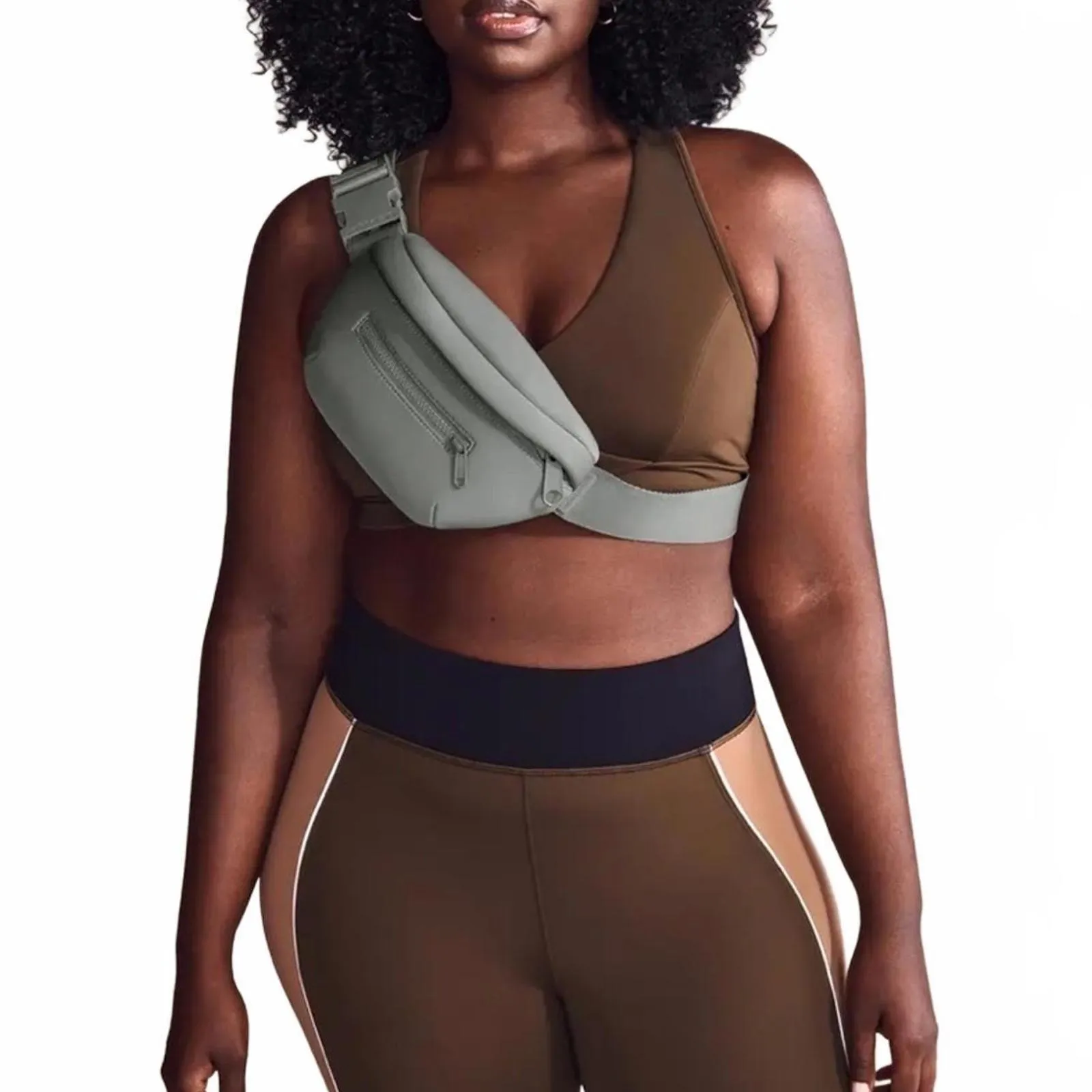 Dagne Dover Ace Neoprene Fanny Pack Belt Bag Sage Grey - Image 2