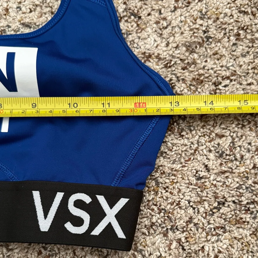 VSX Sport Blue Main Event Racerback Sports Bra Medium Support Womens Size Small - Image 5