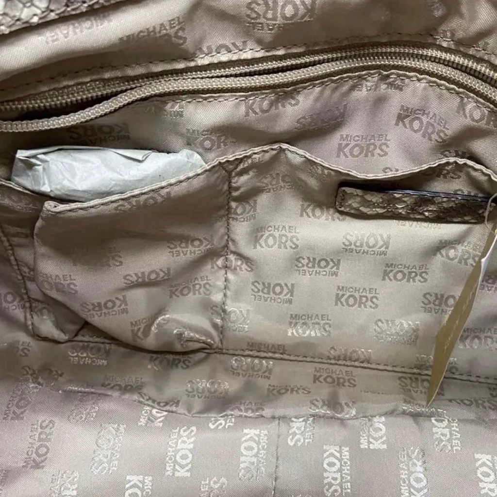 Michael Kors Large  python pattern shoulder bag - Image 4